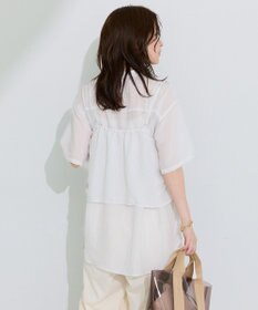 Green Parks ＳＥＴ２点シアーストライプシャツ＋ビスチェ