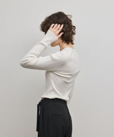 GRACE CONTINENTAL スクエアリブニットトップ