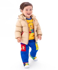 MIKI HOUSE HOT BISCUITS 【80-120cm】 カラフルブロック 裏毛パイル素材 トレーナー