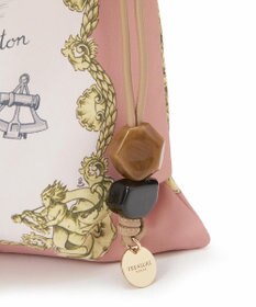 TOPKAPI 【TREASURE TOPKAPI】マイルドサテン スカーフ柄 巾着 トート バッグ