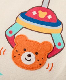 MIKI HOUSE HOT BISCUITS UFOキャッチャー ビーンズワッペン長袖Tシャツ