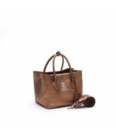 A.D.M.J. 【牛革】メタリックレザー/キューブトート21cm