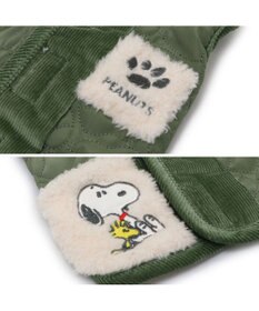 PET PARADISE スヌーピー キルト リバーシブル ベスト 《グリーン》 中型犬  大型犬