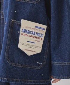 AMERICAN HOLIC ペイントデニムカバーオールジャケット
