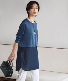 ICB L 【洗える】シアージャージーコンビ カットソー