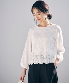 ANY SIS 【洗える】レイヤードレース ブラウス