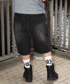 WEGO スウィッチングデニムカーゴショーツ