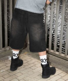 WEGO スウィッチングデニムカーゴショーツ