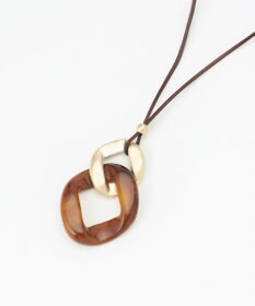 J.PRESS LADIES 【WEB限定】マーブルコンビ レザー ネックレス