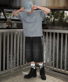 WEGO スウィッチングデニムカーゴショーツ