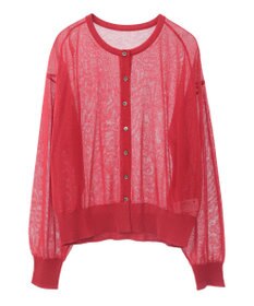 earth music&ecology 【予約】接触冷感シアークルーニットカーディガン