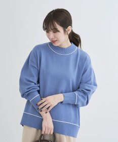 Green Parks もちやわモックネックニットプルオーバー