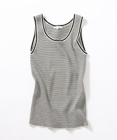 23区 【新色追加/Oggi6月号掲載】コットンリブ タンクトップ オフ×ブラック