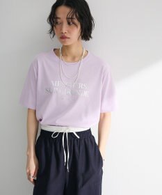 Green Parks 箔プリントフェミニンロゴＴシャツ