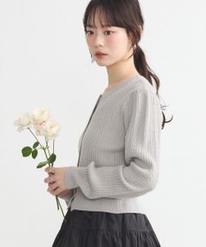 earth music&ecology ミニケーブルコンパクトカーディガン