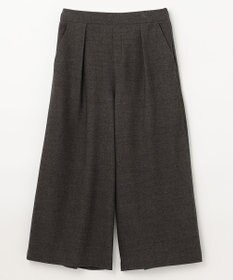 ANY 【洗濯機可能/ウエストゴム】ライトツイード ワイドパンツ