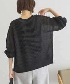 AMERICAN HOLIC 【前後2WAY】透かし編みニットカーディガン