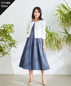 Tiaclasse 【洗える】袖口リボンカットソーボレロカーディガン