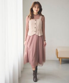 Feroux フレアチュール ジャンパースカート