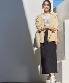 ANY SIS 【洗える】カットジャカードナロー スカート