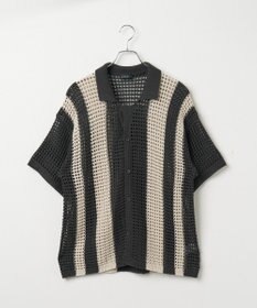 WEGO マルチストライプニットシャツ（S）
