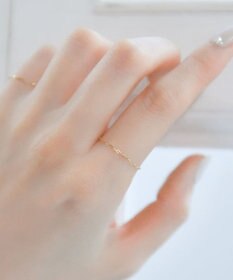 Phoebe 【K10】ブライトネスチェーンリング　ゴールド 3号/7号/11号/13号　BOX付き