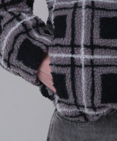 WEGO 【ユニセックス着用ITEM】ボアチェックブルゾン
