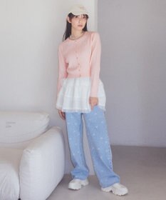 earth music&ecology ミニケーブルコンパクトカーディガン