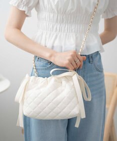 WEGO サイドリボンキルティングショルダー