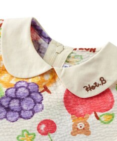 MIKI HOUSE HOT BISCUITS 【ビーンズ×フルーツシリーズ】【80-120cm】襟付き 半袖ワンピース