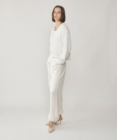 GRACE CONTINENTAL ツイードニットzipカーディガン