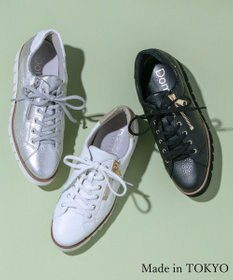 Dominic3 サイドジップレザースニーカー