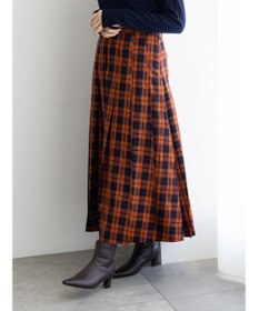 Te chichi チェックアソートロングプリーツスカート