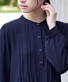 Tiaclasse 【スマート裏起毛・新色追加】 ピンタックシャツチュニック