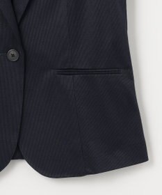 J.PRESS LADIES L 【洗える・吸水速乾】セオアルファピケストライプ テーラード ジャケット