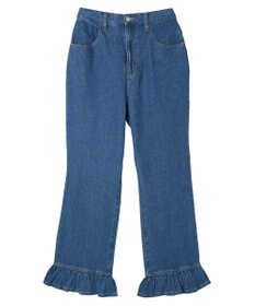 Green Parks ・Ｄｏｕｂｌｅ　Ｆｌａｇｓ　スソフリルストレートデニム