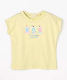 ANY KIDS 【綿100%】ひんやり フレンチスリーブ サガラ刺繡Tシャツ