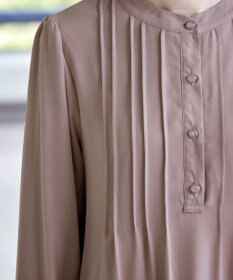 Tiaclasse 【スマート裏起毛・新色追加】 ピンタックシャツチュニック