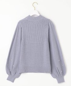 ANY SIS 【Oggi1月号掲載】モックネック袖パール調 ニット