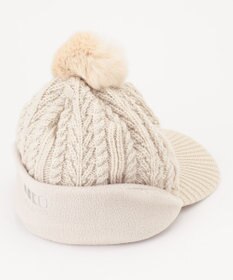 23区GOLF 【WOMEN】つば付きケーブル ニットキャップ