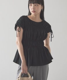 AMERICAN HOLIC 【予約】シャーリングショルダーリボンプルオーバー