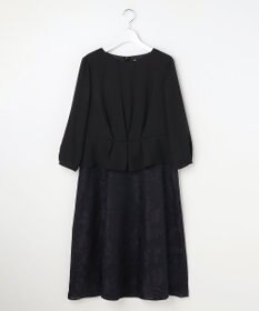 自由区 L 【17号サイズまで展開・カタログ掲載】フラワーオパールプリント ワンピース