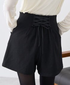 earth music&ecology バックレースアップショートパンツ