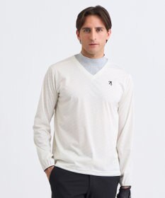 23区GOLF 【MEN】エアリージャージストレッチプルオーバー フェイクレイヤード