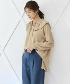 Feroux ラッシュガード ケープギャザー ブラウス