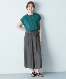 ANY 【UVケア/接触冷感/アンチピリング】クールタッチフレンチスリーブニット