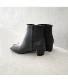 MODE ET JACOMO <MODE ET JACOMO>ストレッチレザースクエアトゥショートブーツ