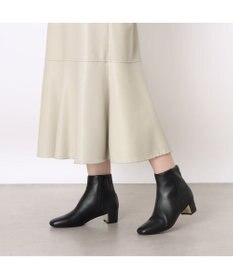MODE ET JACOMO <MODE ET JACOMO>ストレッチレザースクエアトゥショートブーツ