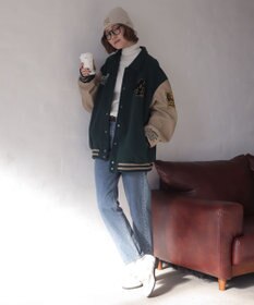 WEGO 【25年秋冬新作/ユニセックス着用ITEM/SMLサイズ展開】メルトンワッペンスタジャン