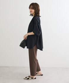 Green Parks ｅａｓｅ　ｂｌｕｅ．バックシャーリングブラウス